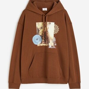 H&M Tan Hoodie with Drawstring